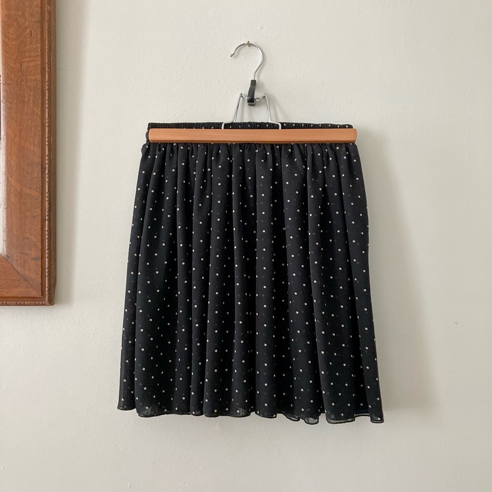 American Apparel polka dot chiffon mini skirt